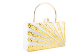 Clutch Purse Gold & Pearl Starburst