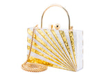 Clutch Purse Gold & Pearl Starburst